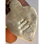 Vintage Sterling Silver Bow & Dangling Heart Brooch Pin Pendant Signed "925"