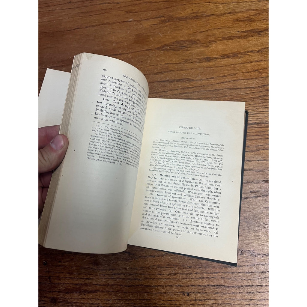 The American Government National and State Revised Edition By A. Hinsdale Hardcover Werner School Book Company 1895 Akron, Ohio