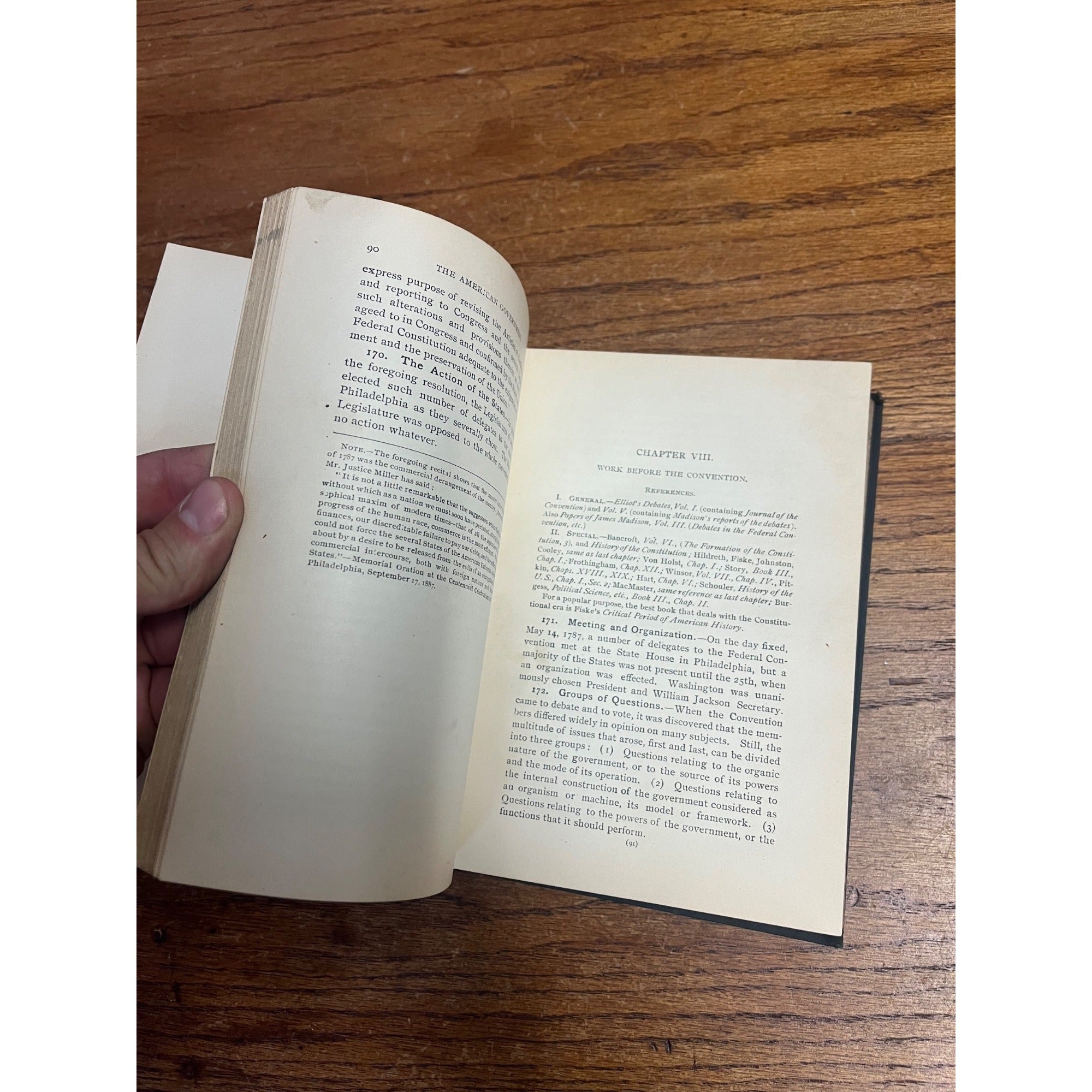 The American Government National and State Revised Edition By A. Hinsdale Hardcover Werner School Book Company 1895 Akron, Ohio