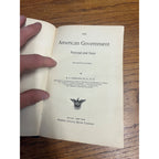 The American Government National and State Revised Edition By A. Hinsdale Hardcover Werner School Book Company 1895 Akron, Ohio