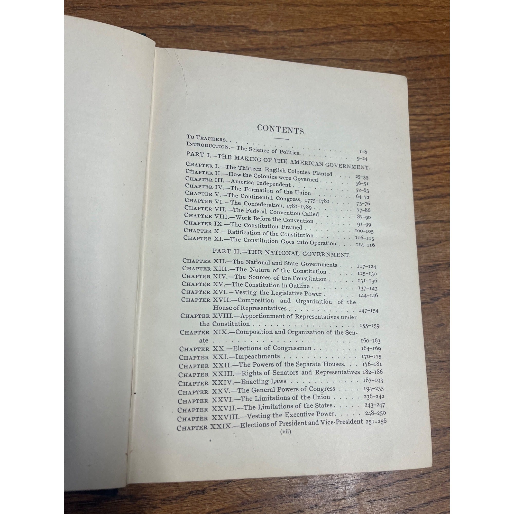 The American Government National and State Revised Edition By A. Hinsdale Hardcover Werner School Book Company 1895 Akron, Ohio