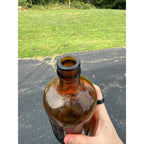 Vintage Honey Amber Sanford's Inks One Pint and Library Paste Bottle Embossed