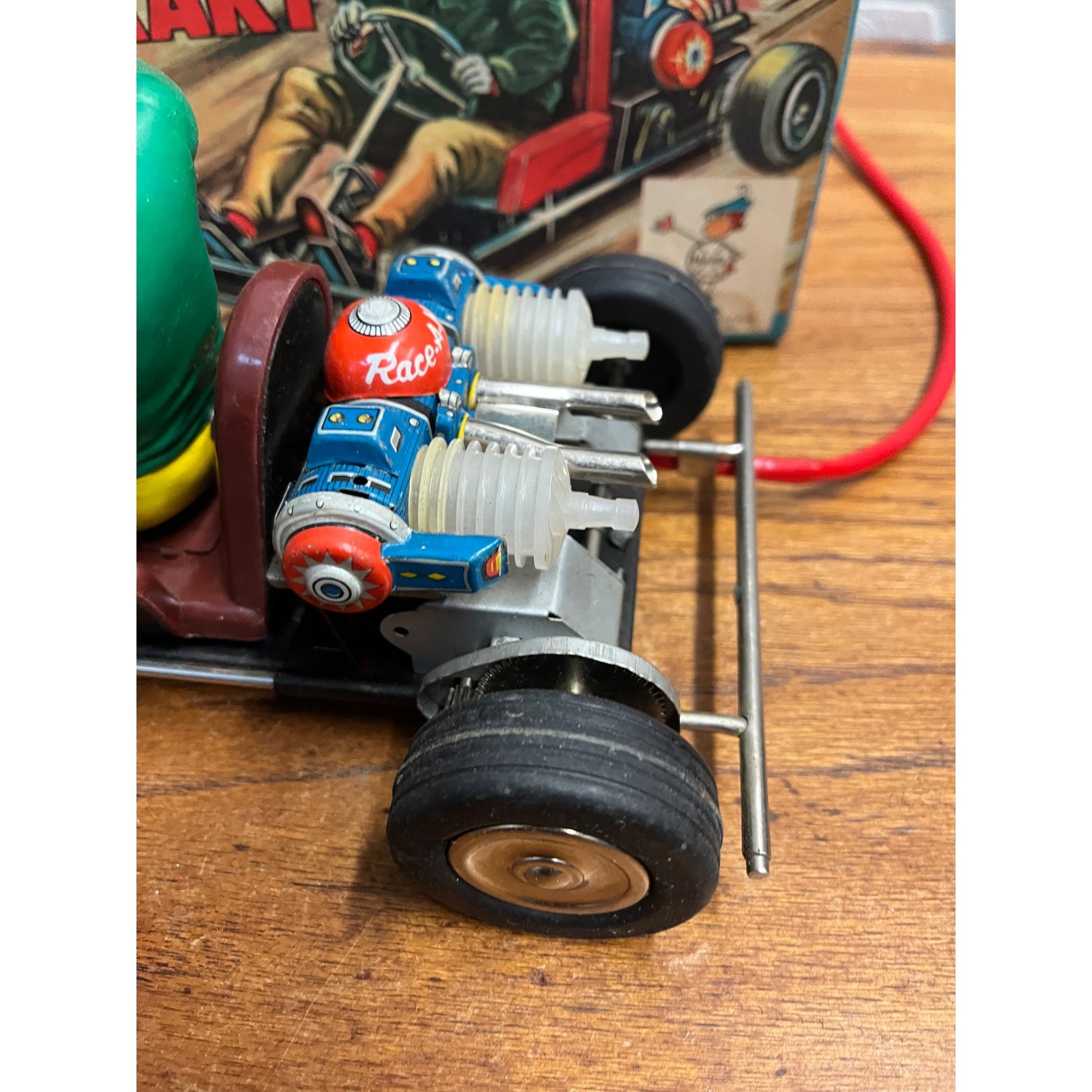 Vintage 1960's Marx Race-A-Kart Remote Control Toy Original Box