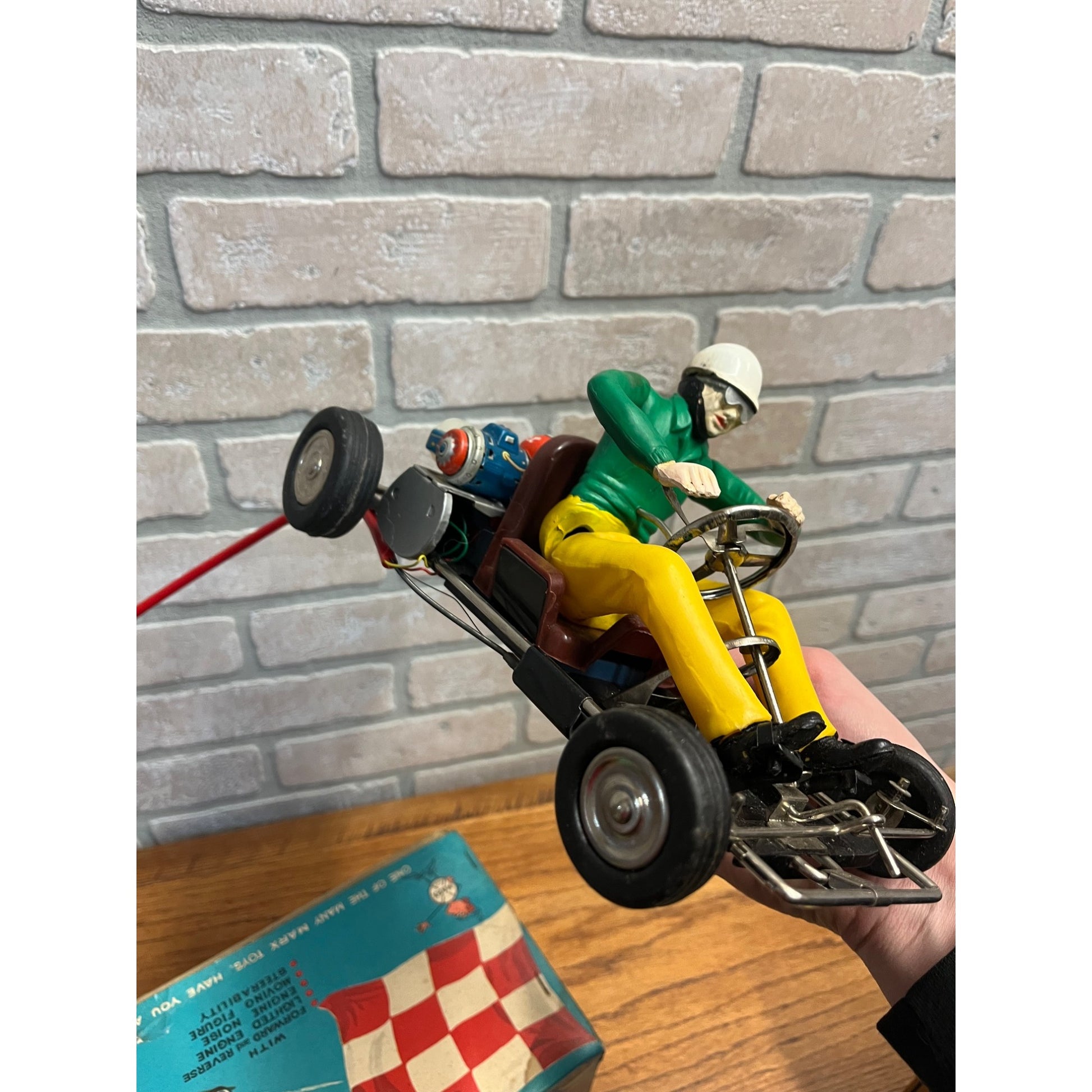 Vintage 1960's Marx Race-A-Kart Remote Control Toy Original Box