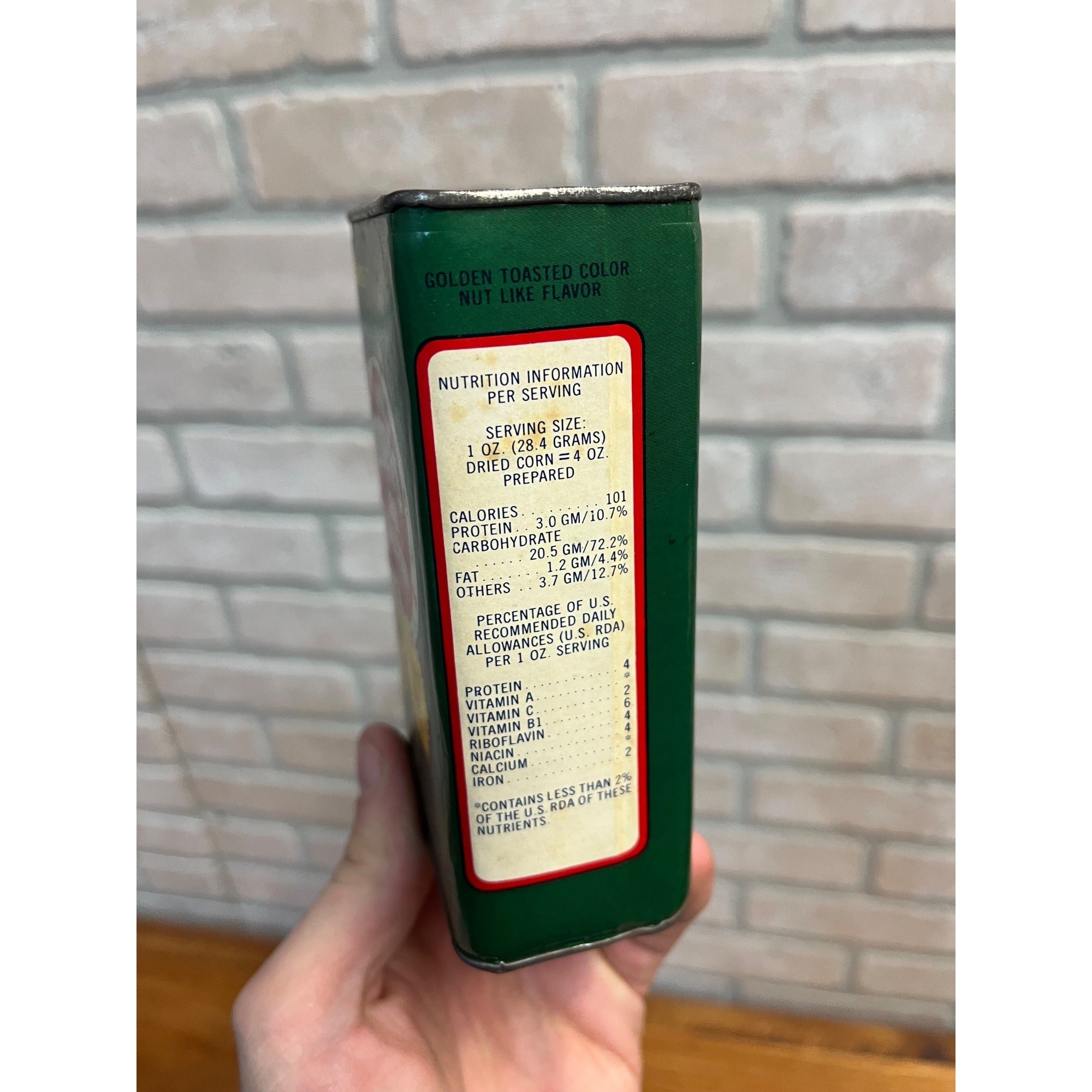 Vintage John Cope’s Dried Sweet Corn 7oz in Cardboard & Tin Container