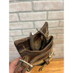 Antique Leather Belt Tool Holder Frog Lineman Fence Pliers Holster c1930