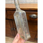 Dr. Wards Medical Company Antique Glass Medicine Bottle Bubbles Embossed 9 Inch