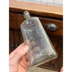 Dr. Wards Medical Company Antique Glass Medicine Bottle Bubbles Embossed 9 Inch