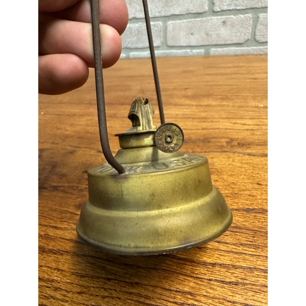 Dietz Brass Boy Lantern Lamp Frame With Burner & wick No Globe For Parts Repair