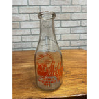 Tillybardin Guernsey Farms Chas. J. Mitchell ACL Quart Milk Bottle Waukesha WI