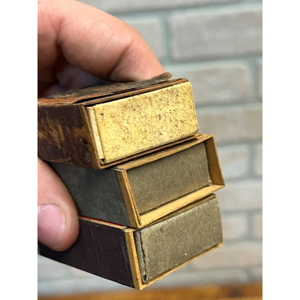 Vintage Lot (3) Safety Match Boxes - Empty - Independece, Coghlans, Signal Light