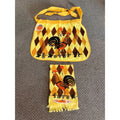 Vintage 1970s NOS Terry Treasure Rooster Kitchen Apron Towel Set MCM Retro US