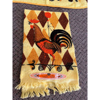 Vintage 1970s NOS Terry Treasure Rooster Kitchen Apron Towel Set MCM Retro US