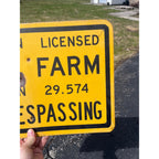 Vintage Wisconsin Licensed Game Farm Tin Metal Sign Hunting