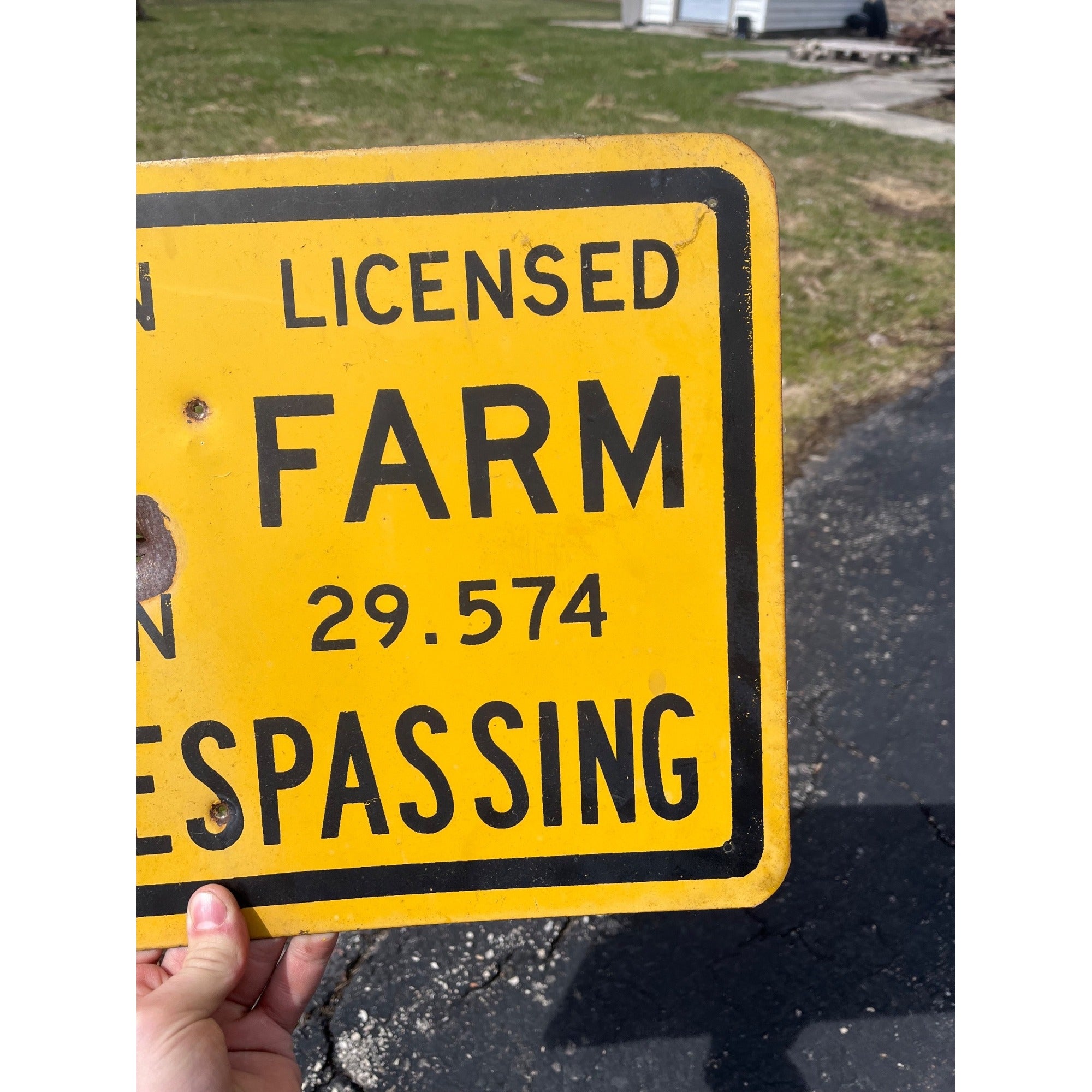 Vintage Wisconsin Licensed Game Farm Tin Metal Sign Hunting