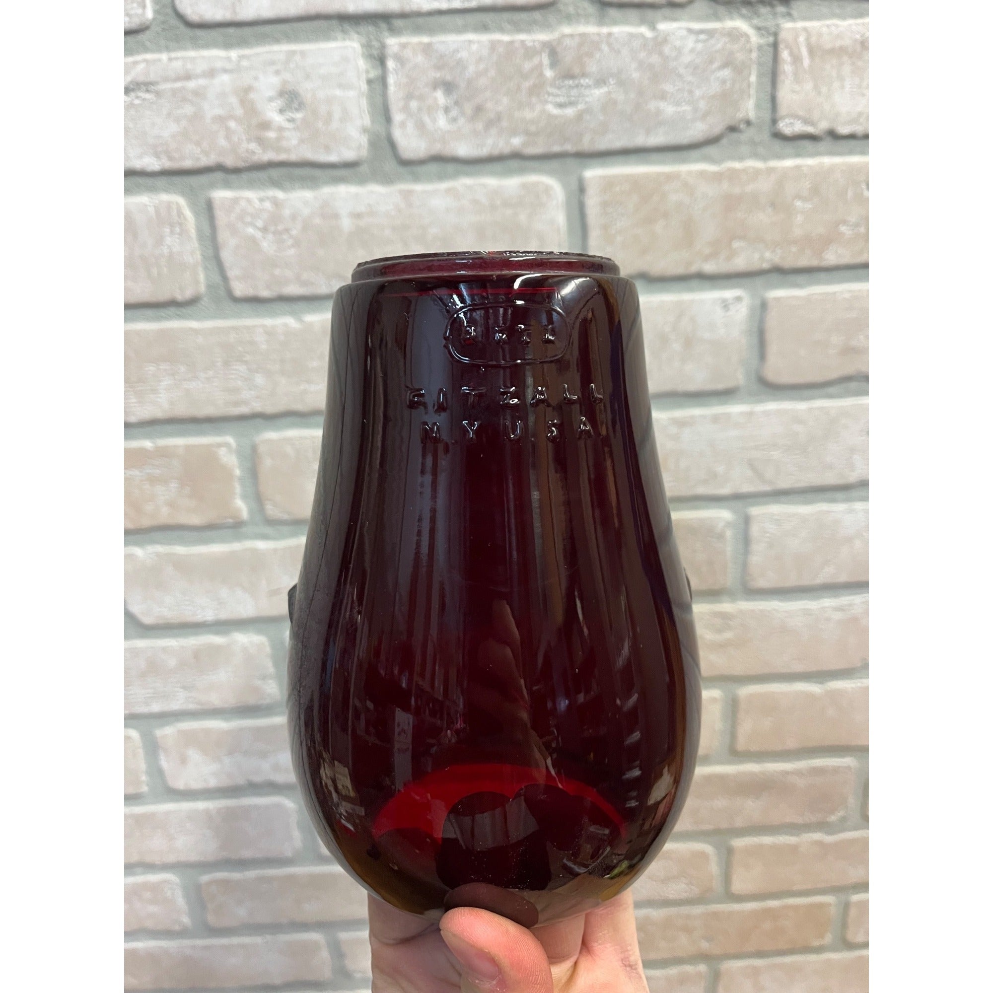 Dietz Fitzall Ruby Red Lantern Globe Replacement 4H Loc-Nob