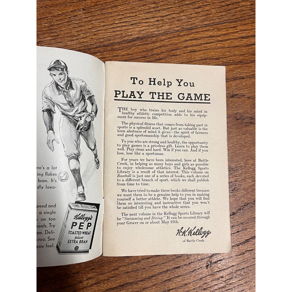 Vintage 1934 Kellogg’s Baseball Booklet Sports Library Premium Paperback Early
