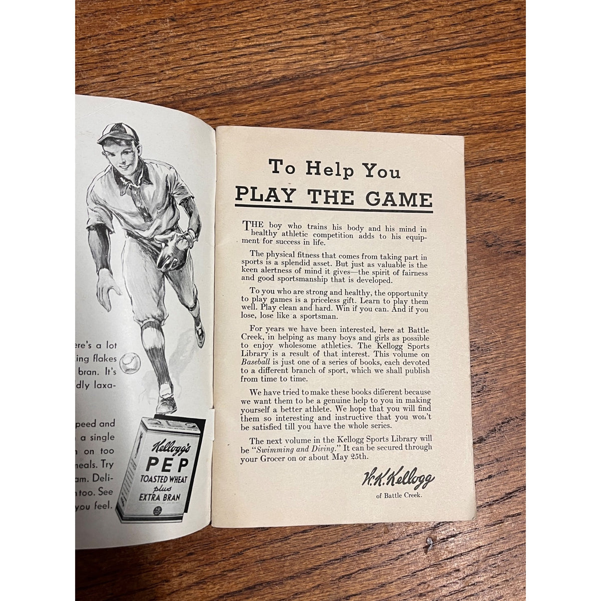 Vintage 1934 Kellogg’s Baseball Booklet Sports Library Premium Paperback Early
