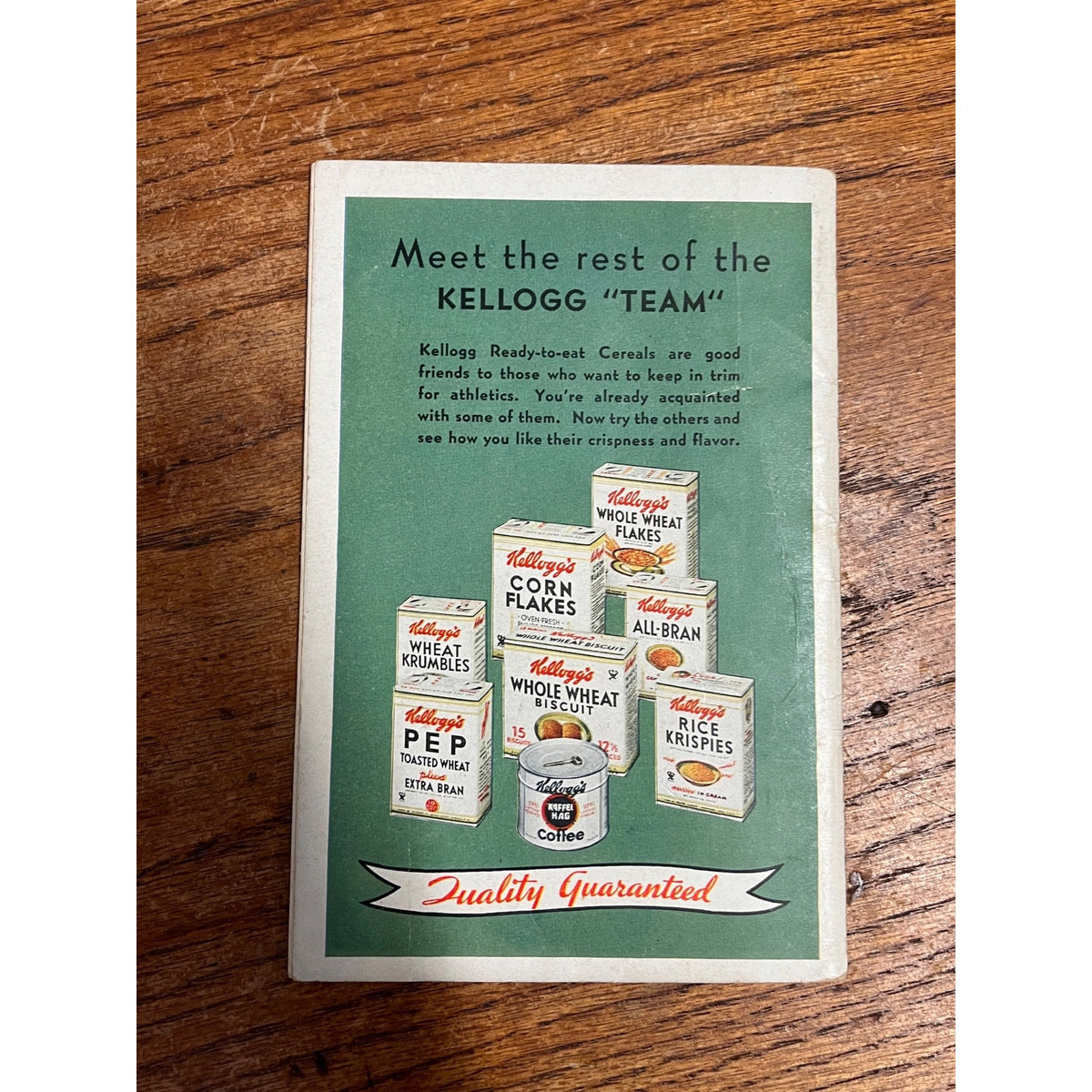 Vintage 1934 Kellogg’s Baseball Booklet Sports Library Premium Paperback Early