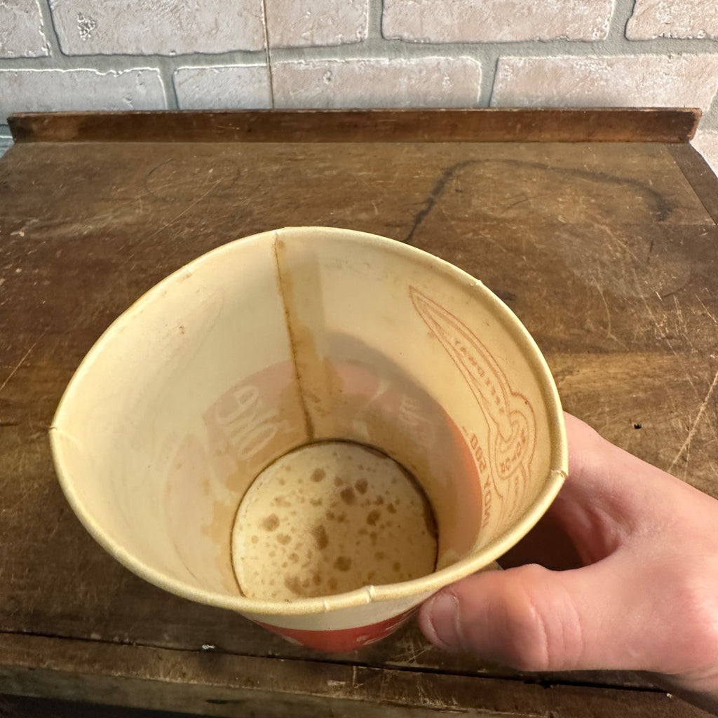 Vintage Coca Cola Indy 500 Wax Paper Soda Cup Coke