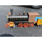 RARE Converse Large Scale Tin Train Toy 4pc Set Locomotive Manila Passenger Car