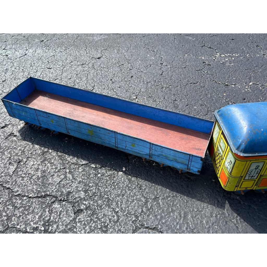 RARE Converse Large Scale Tin Train Toy 4pc Set Locomotive Manila Passenger Car