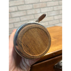 MCM 1960s Arthur Salm Stainless Steel and Teak Wood Tankards Mugs Cups Set (7)