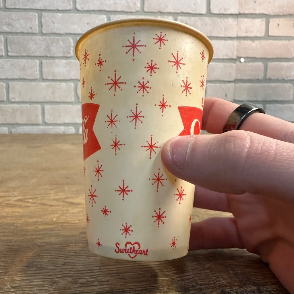 7oz Enjoy Coca Cola Star Things Go Better Coke Fishtail Paper Wax Cup Soda