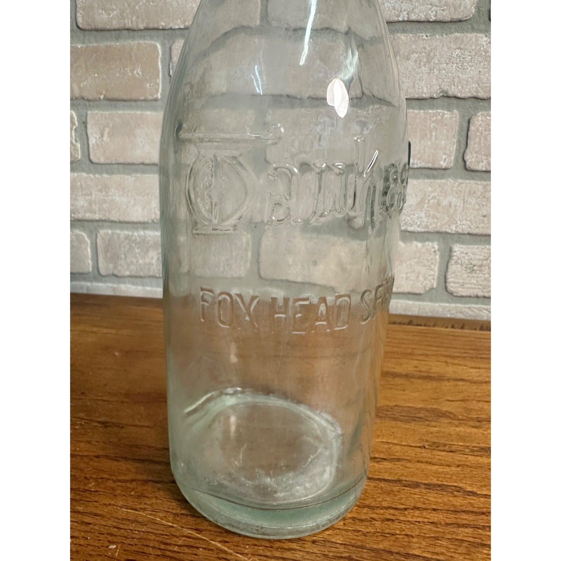 Waukesha Wi Fox Head Spring Blob Top Pre-Pro Beer Bottle With Enamel Stopper
