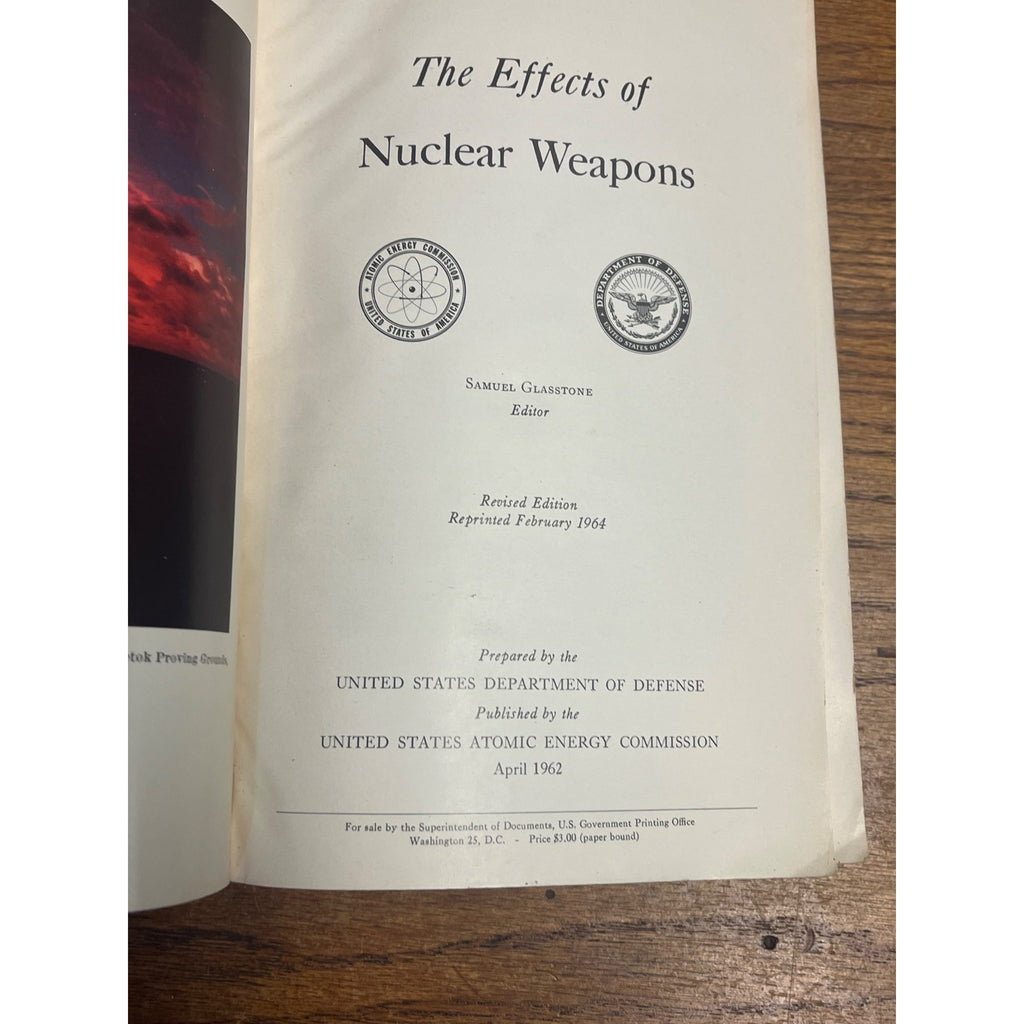 The Effects of Nuclear Weapons Book Army 1964