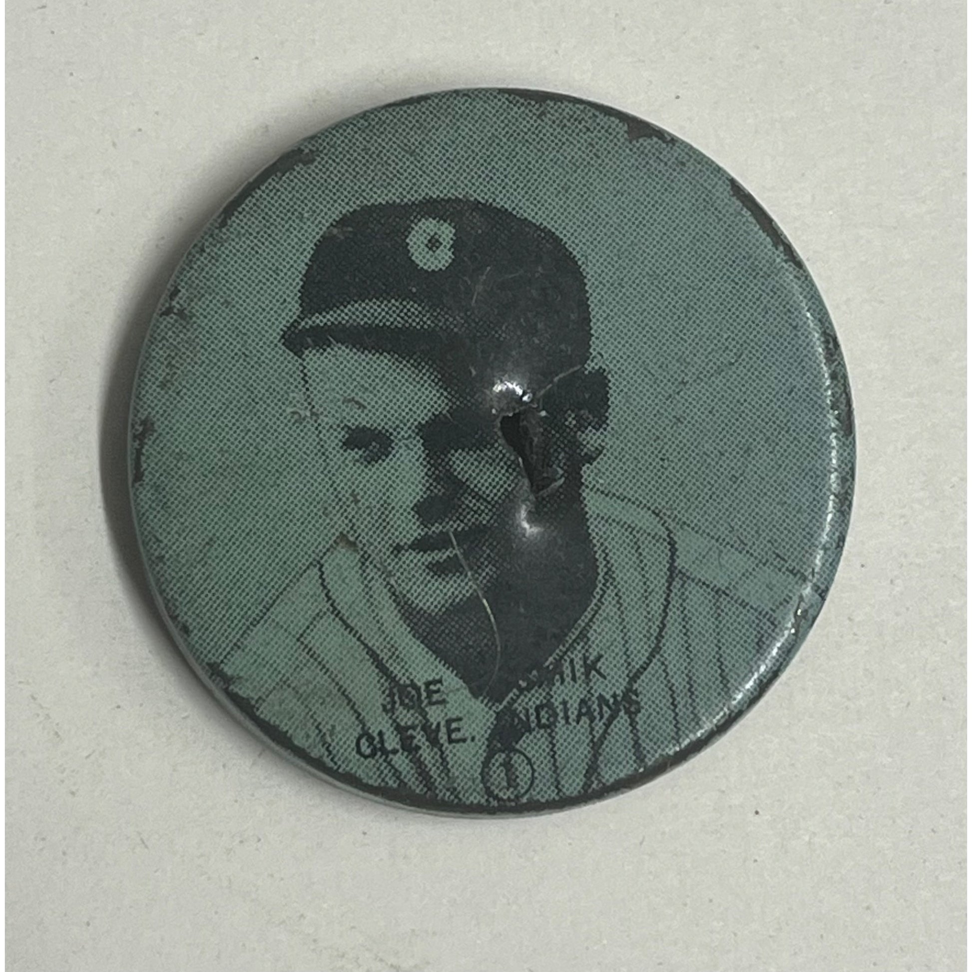 1933 PX3 Baseball Double Header Coin Pin Button Neal Finn & Joe Vosmik