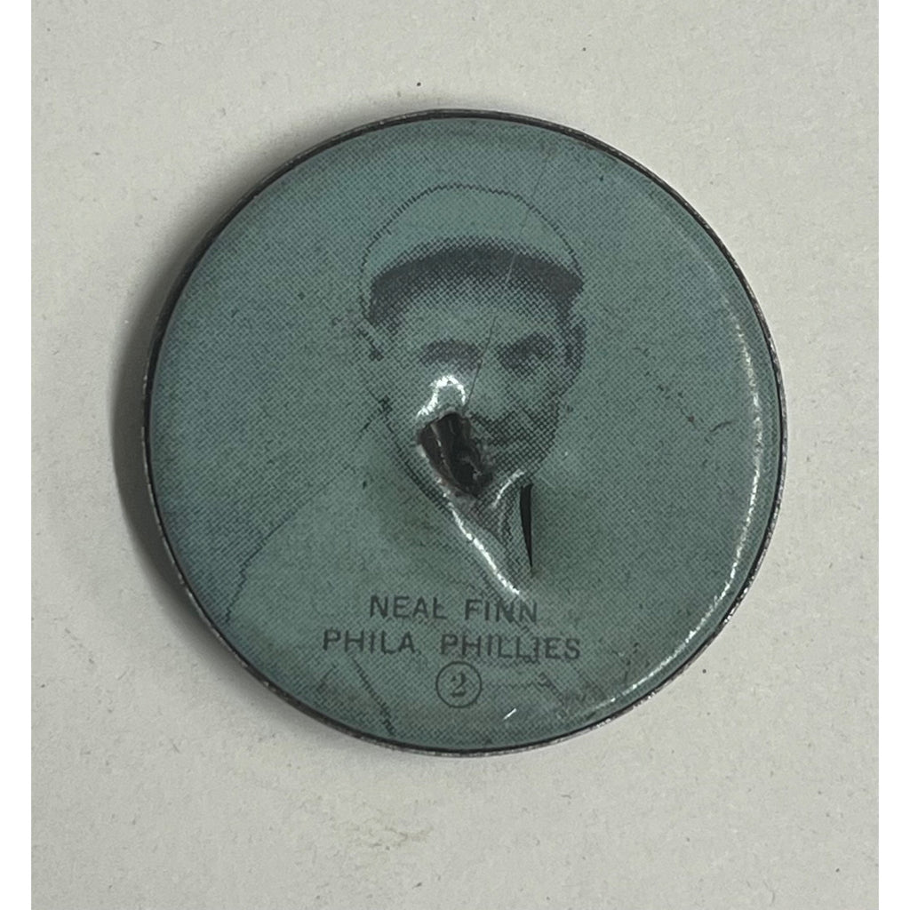 1933 PX3 Baseball Double Header Coin Pin Button Neal Finn & Joe Vosmik
