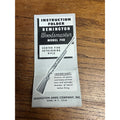 Remington Model 740 Woodsmaster Shotgun Instructions Folder