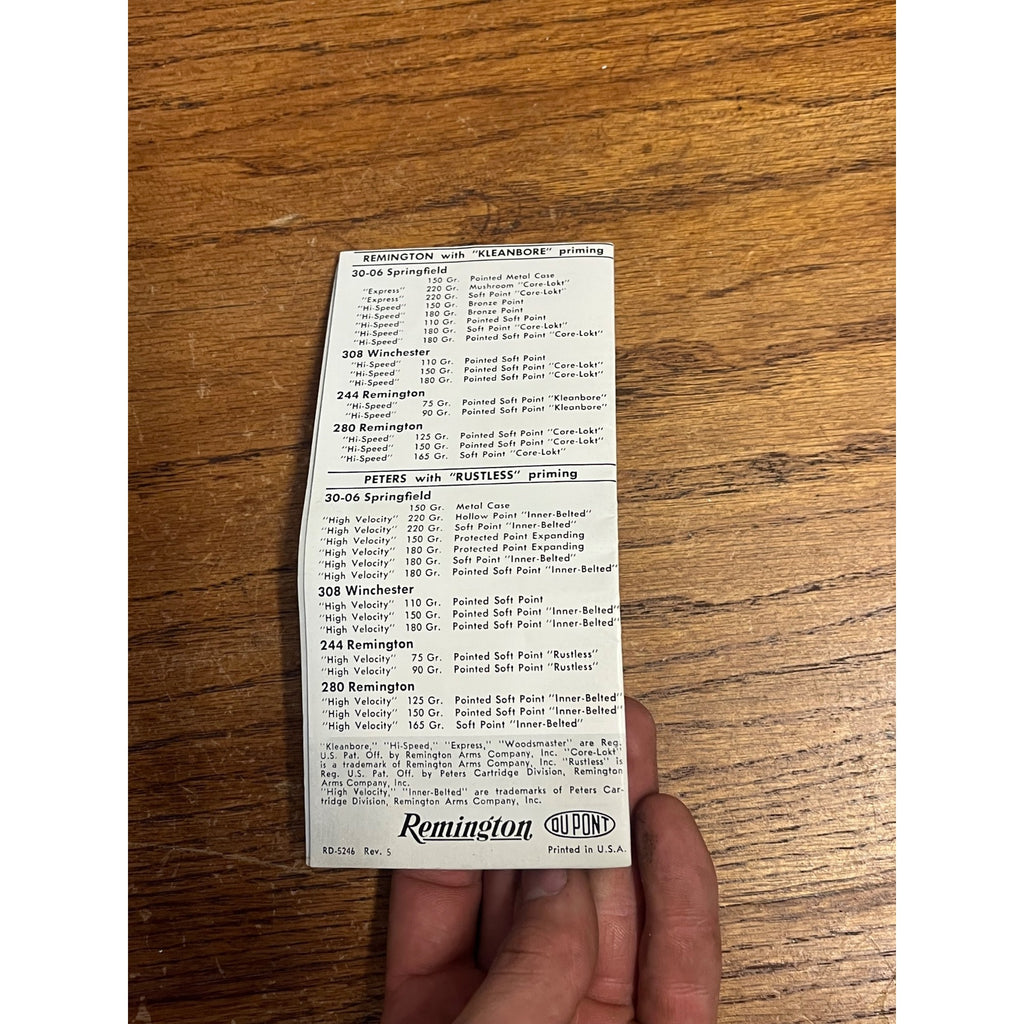 Remington Model 740 Woodsmaster Shotgun Instructions Folder