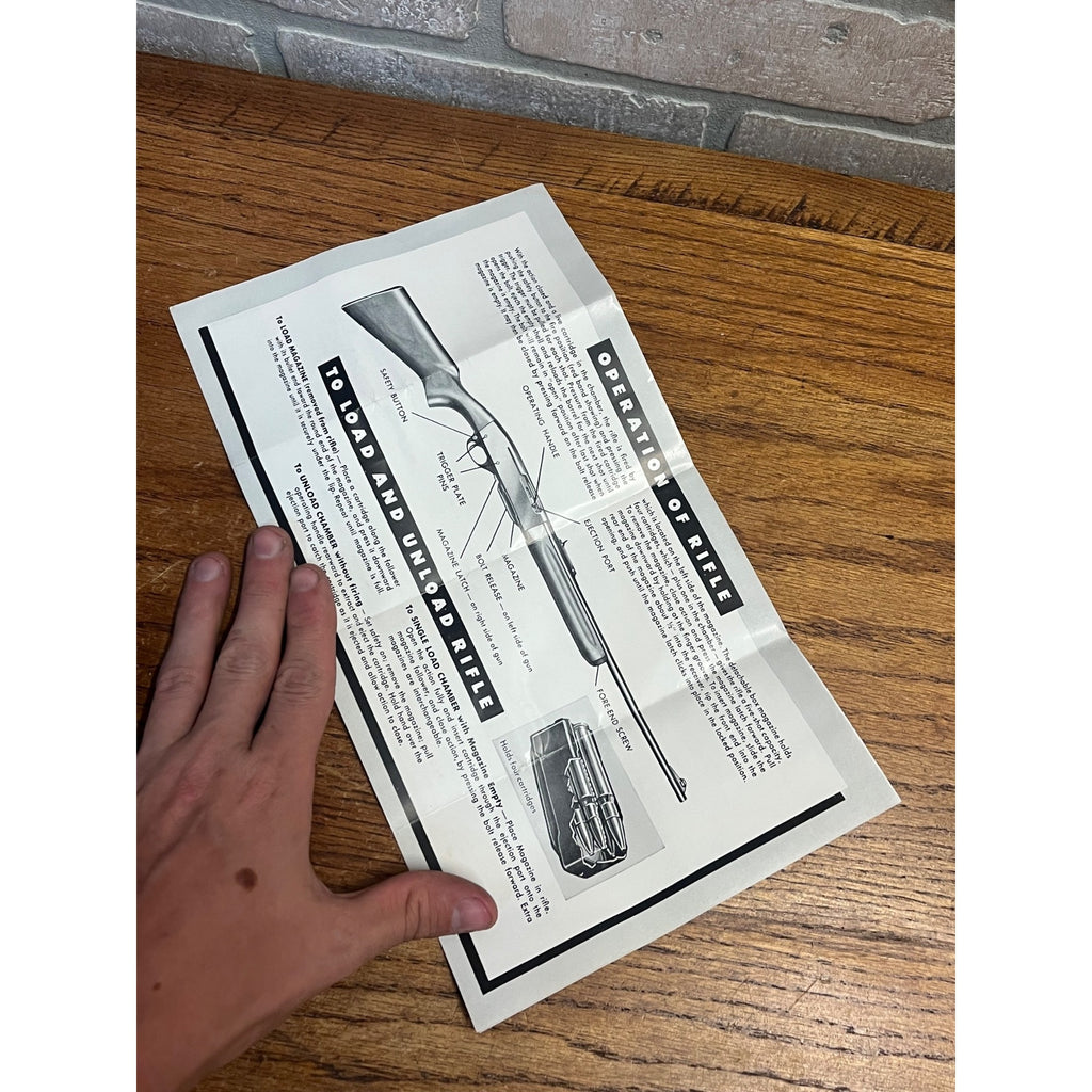 Remington Model 740 Woodsmaster Shotgun Instructions Folder
