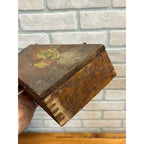 Vintage Antique Boot Jack Plug Tobacco Box EMPTY