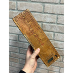 Vintage Antique Boot Jack Plug Tobacco Box EMPTY