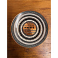 Vintage Hand-Painted Grecian Enamelware Souvenir Copper Wall Plate With Stylized Gazelles and Greek Key Border MCM
