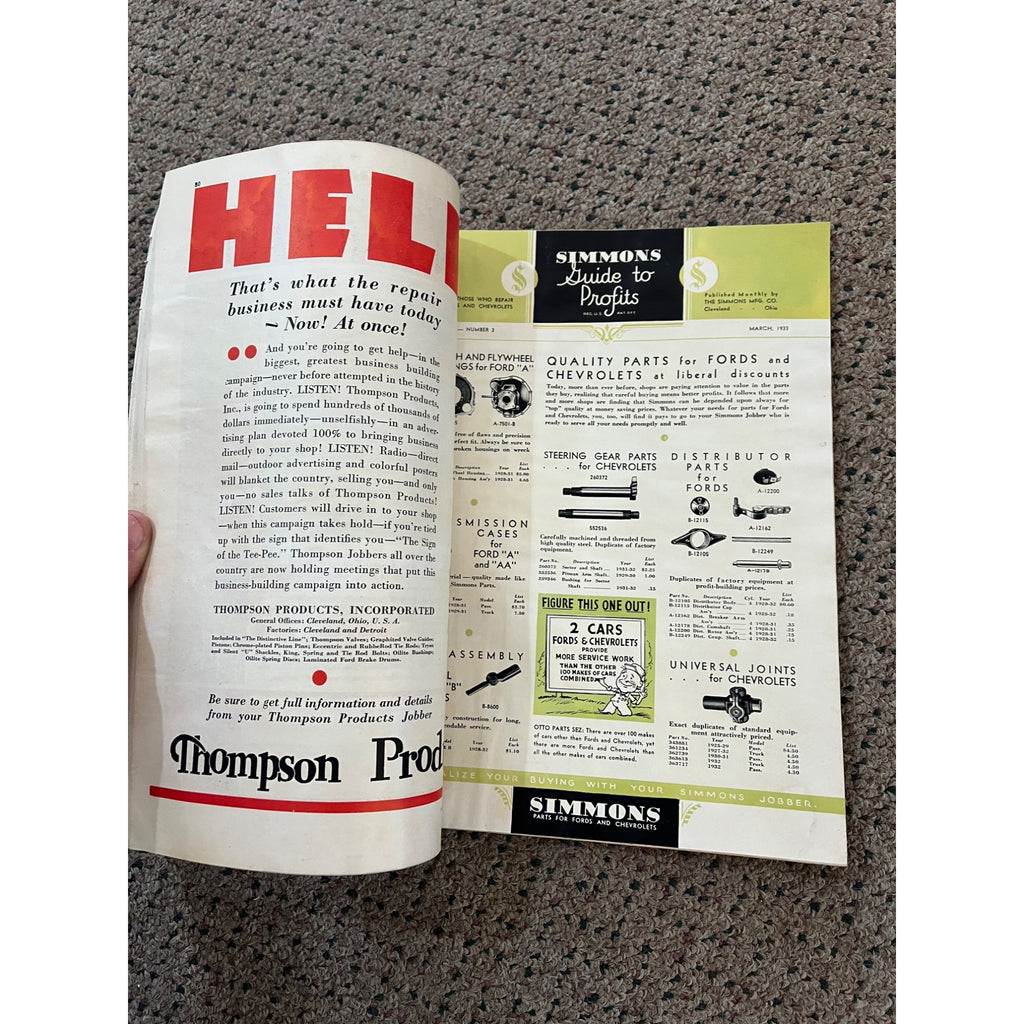 Automobile Trade Journal Magazine March, 1933 Issue - Vintage Advertisements