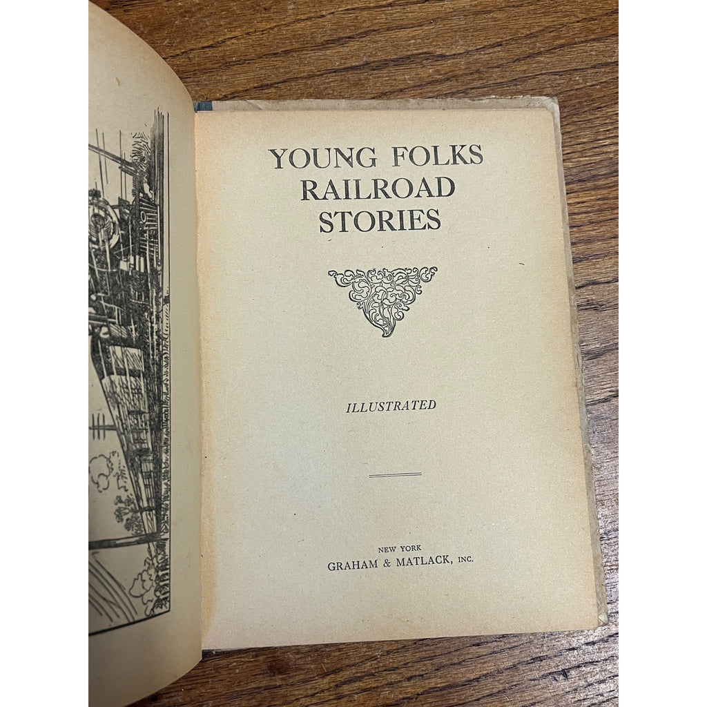 1915 Young Folks Railroad Stories Book. Charles E. Graham & Co. RARE Antique
