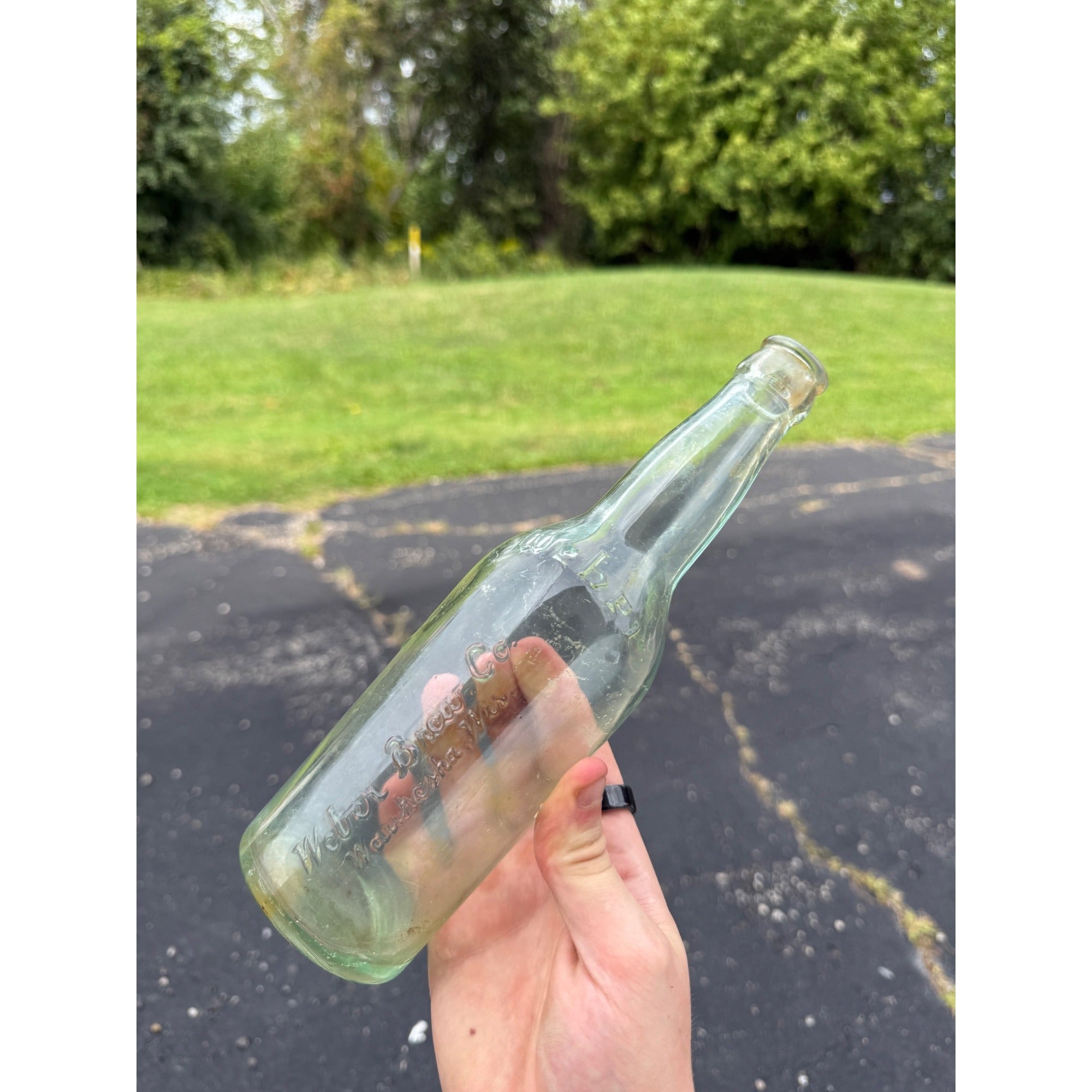 Antique Weber Brew Co Waukesha, Wis Beer Bottle 9 1/2"