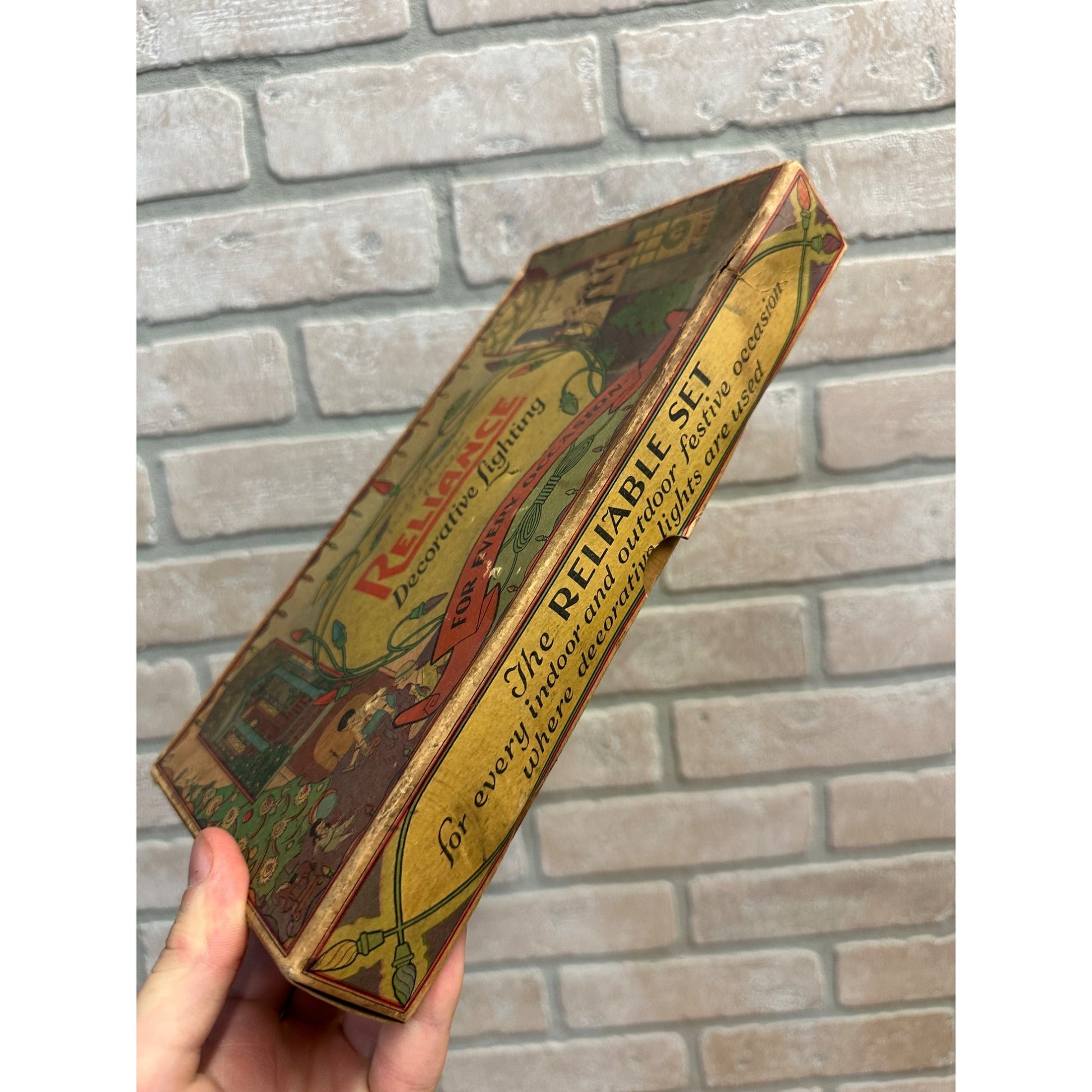 Vintage 1920s Reliance Mazda Christmas String Lights EMPTY BOX