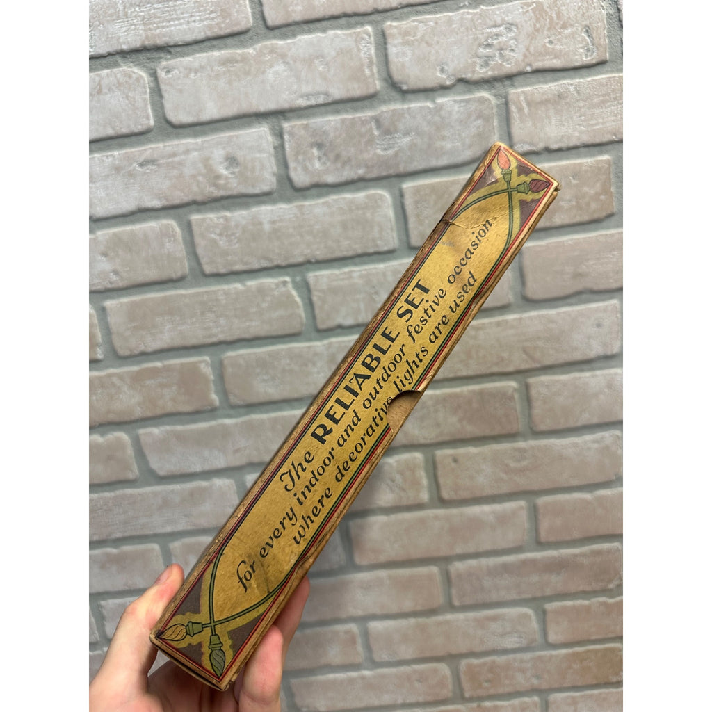 Vintage 1920s Reliance Mazda Christmas String Lights EMPTY BOX
