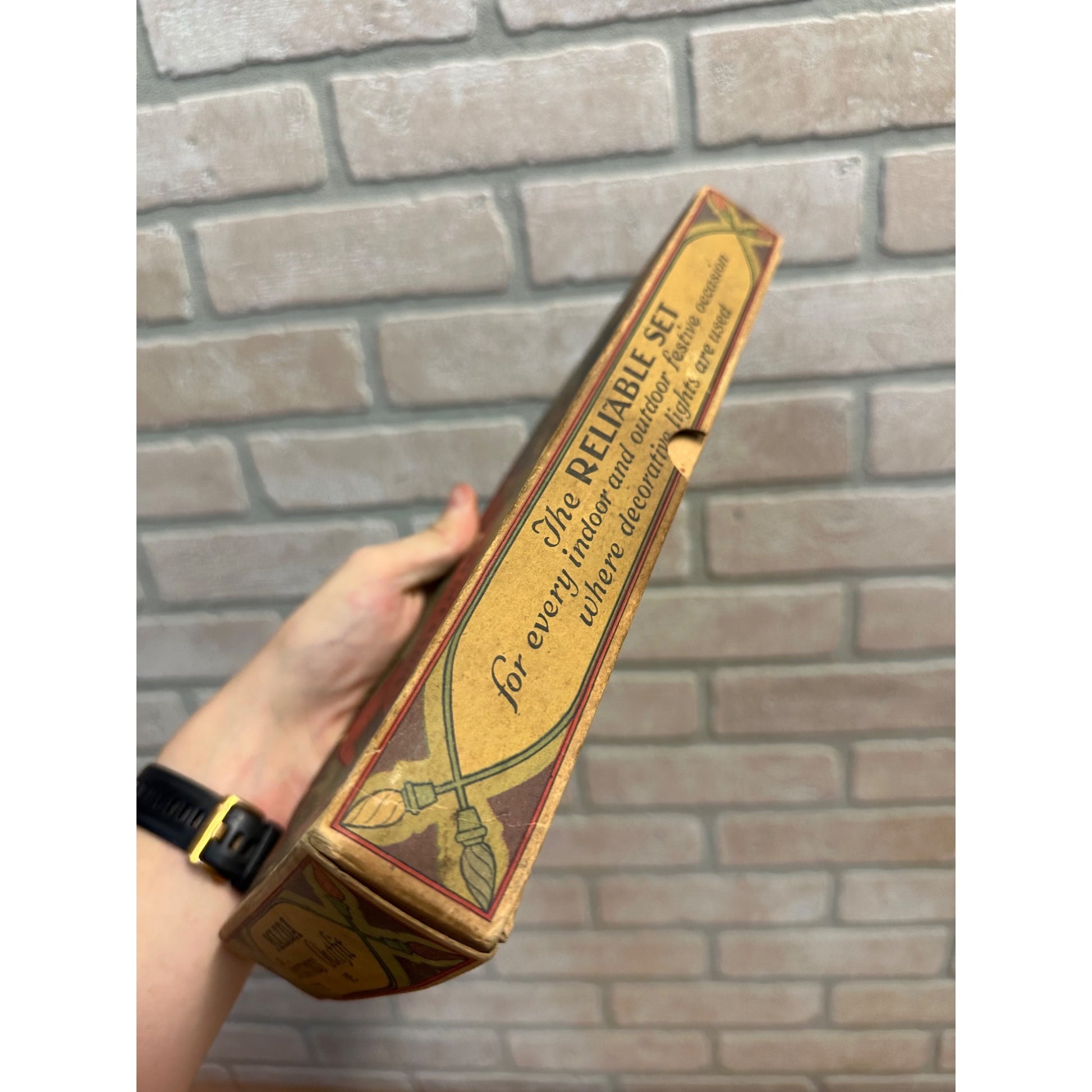 Vintage 1920s Reliance Mazda Christmas String Lights EMPTY BOX