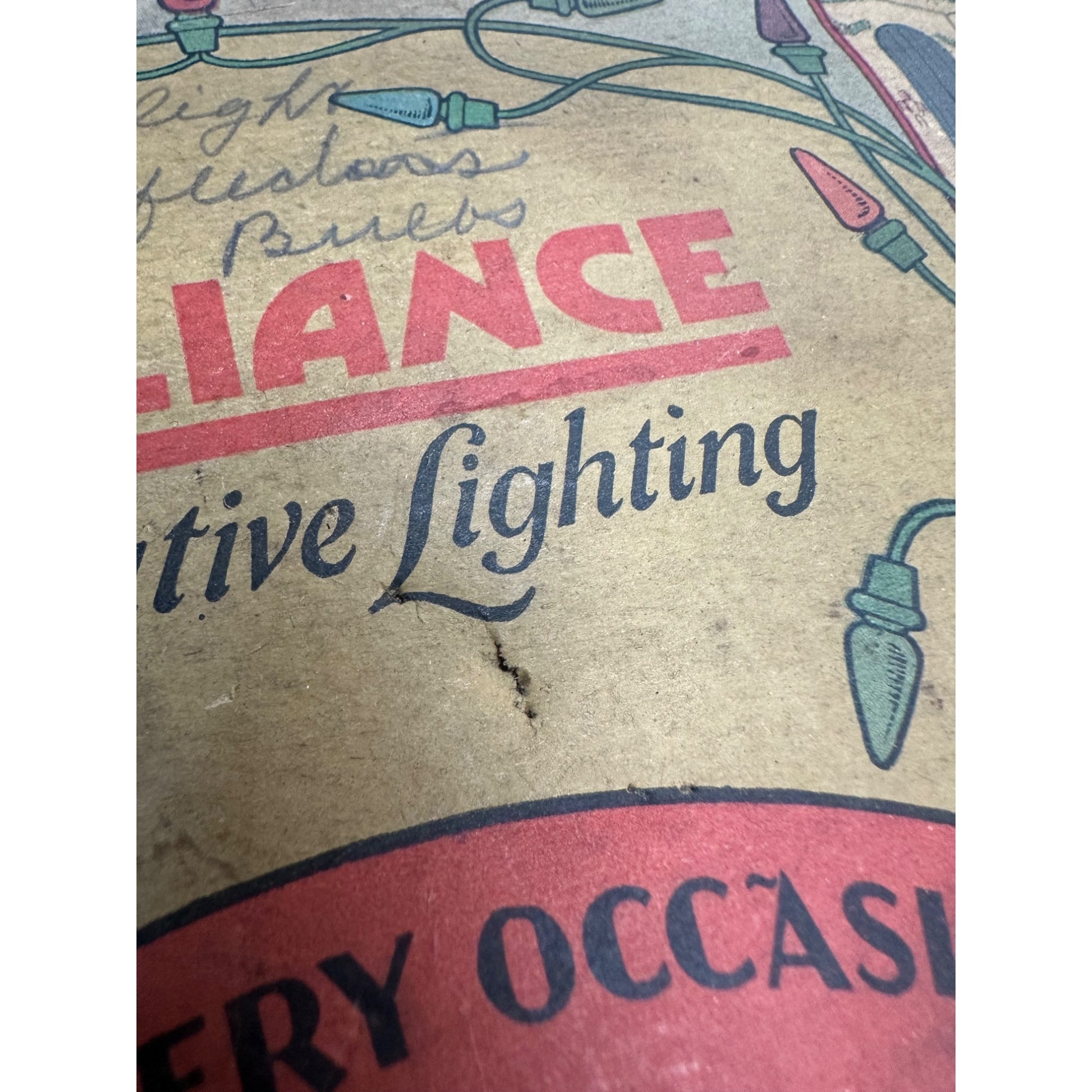Vintage 1920s Reliance Mazda Christmas String Lights EMPTY BOX