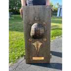 Vintage Snapping Turtle Shell Full Body Taxidermy Wood Wall Mount Chelydra Serpentina