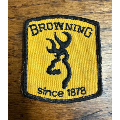 Vintage Browning Arms Rifle Hunting Patch Since 1878 Hat Jacket Embroidered