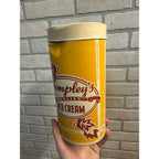 Vintage 1950s Kempley's Ice Cream Cardboard Carton Endeavor WI Wis Half Gal