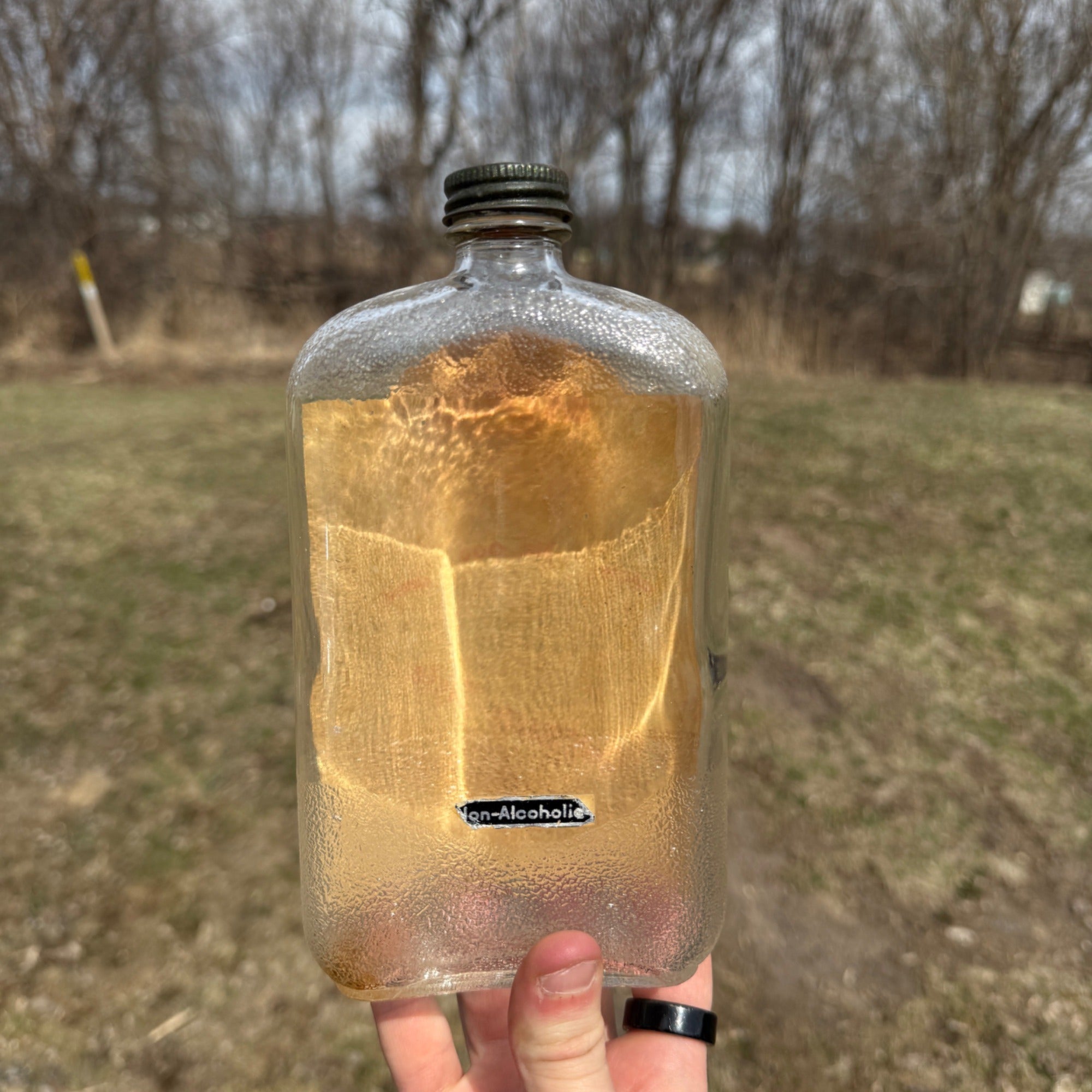 Scarce Vintage Badger Brand Kummel German Liquor Bottle Empty Milwaukee Wis