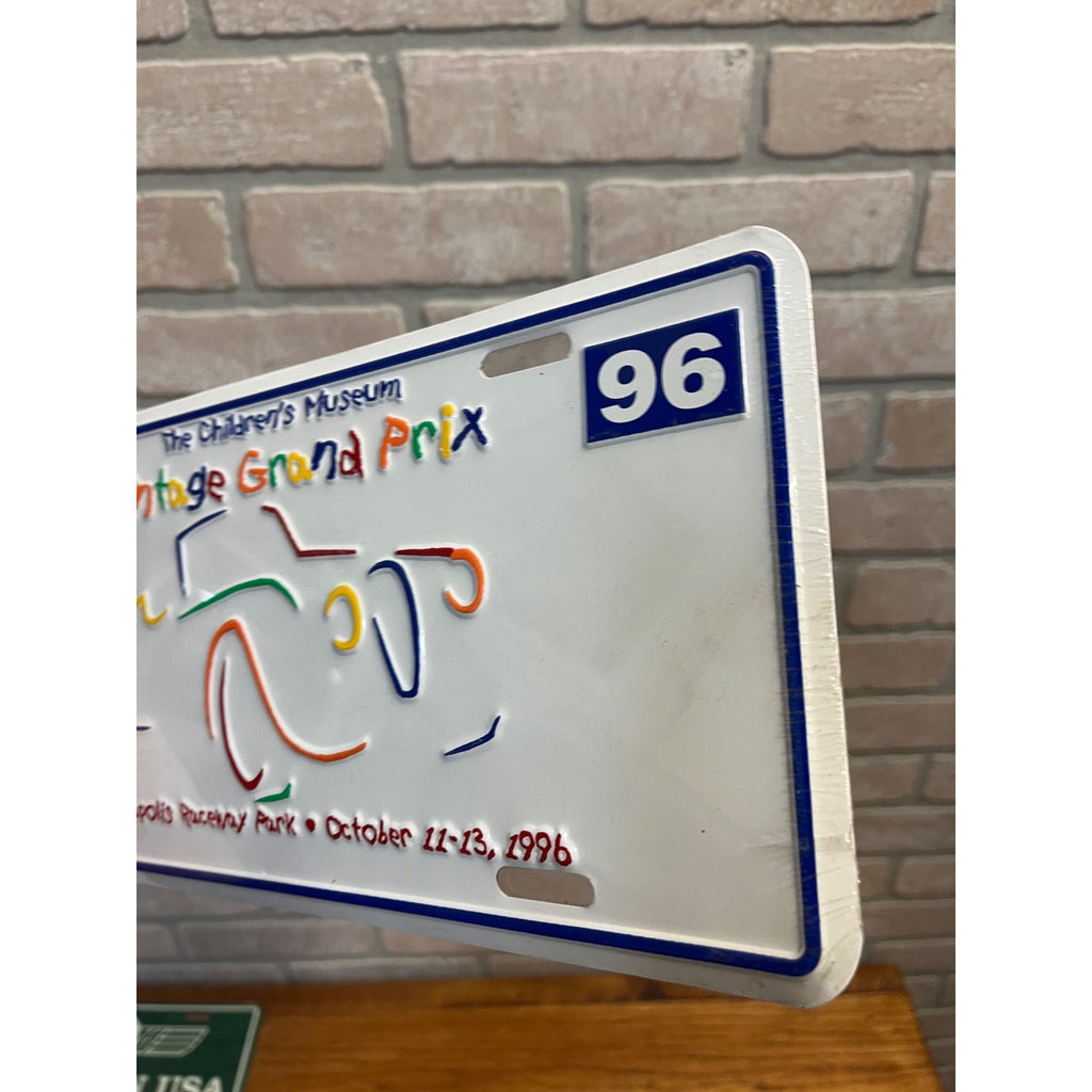 Vintage License Plate The Children's Museum Vintage Grand Prix Indianapolis Raceway Park 1996